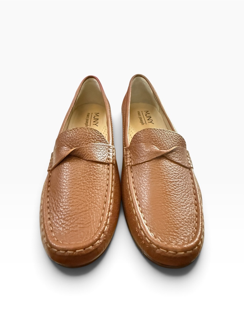Marc Joseph New York Beverley Cognac Leather Loafers Women’s Size 10 NWOB